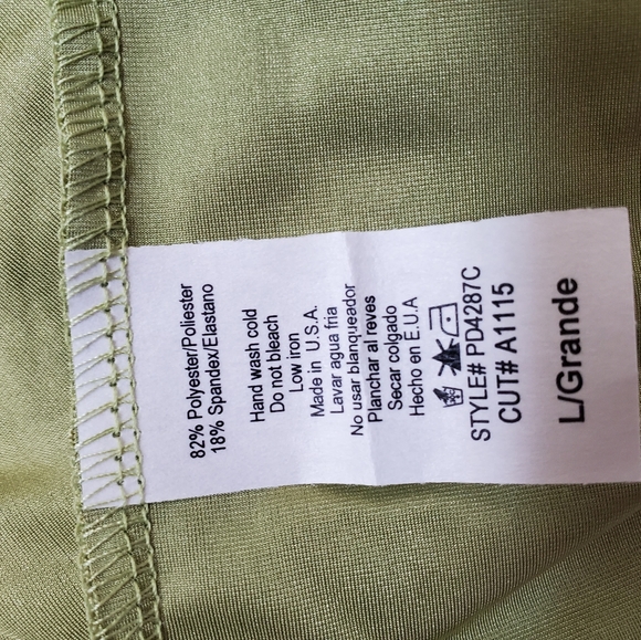 SAGE SHIMMER SHORT DRESS WITH PULL STRINGS - Picture 4 of 4